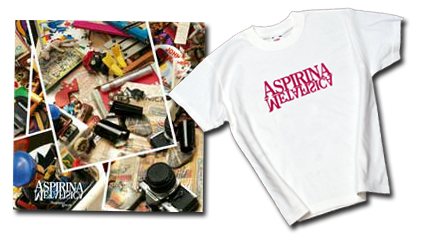 Il CD e la T-shirt di Aspirina Metafisica